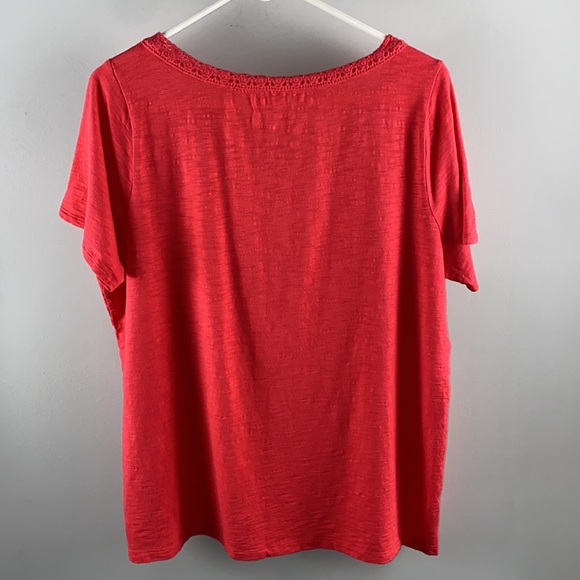 Talbots Plus basic top coral - Picture 3 of 4
